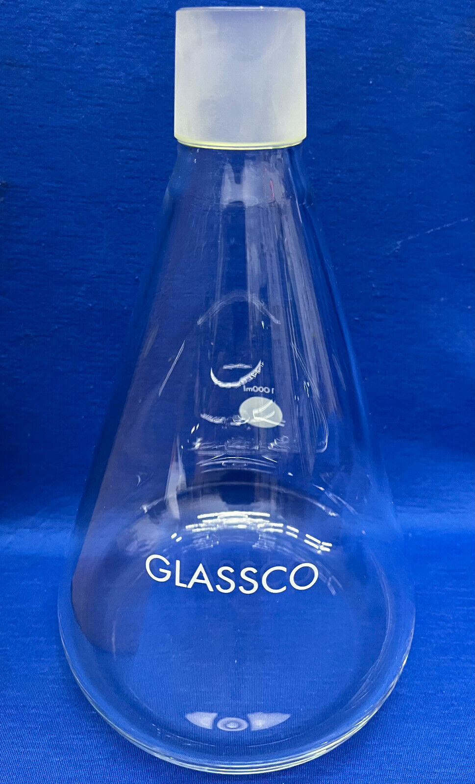 GLASSCO 1000 mL GLASS LAB FLASK GRADUATED With GROUND JOINT GLASS