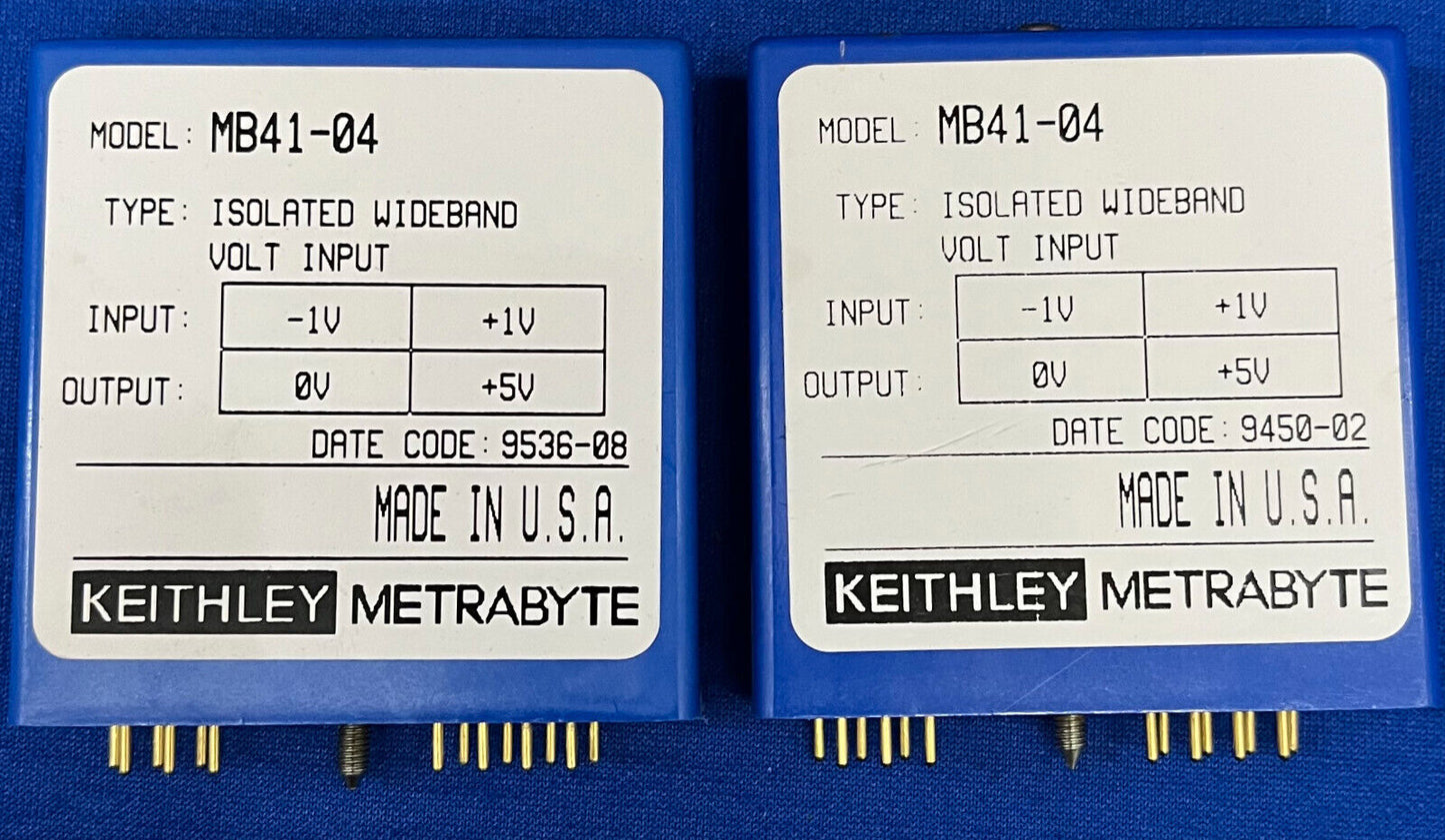 1 LOTE CANTIDAD 4 - MÓDULO DE BANDA ANCHA AISLADO METRABYTE/ASYST/DAC KEITHLEY MB41-04