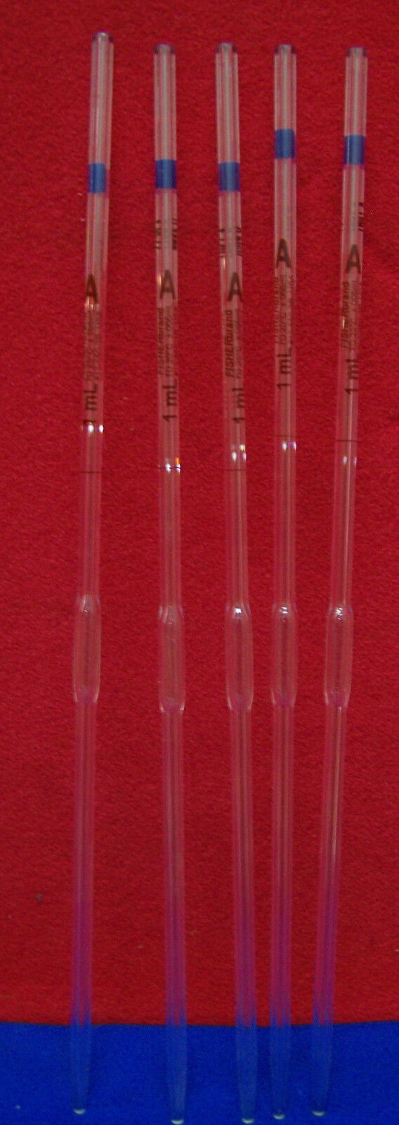 FISHERBRAND 13-650-3B REUSABLE CLASS A VOLUMETRIC PIPETS QTY OF 5