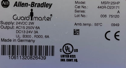 AB ALLEN BRADLEY GUARDMASTER 440R-D23171 SER A MSR125HP SICHERHEITSRELAIS