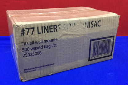 1 BOX MIT 500 LINERS - ROCHESTER MIDLAND #77 LINERS FÜR SANISAC