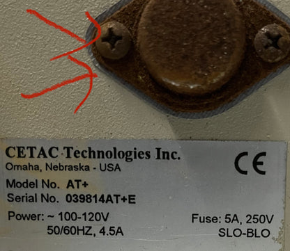 CETAC TECH U-5000AT+ ULTRASONIC NEBULIZER /  AT+ (ICP SPECTROMETRY) FOR PARTS REPAIR