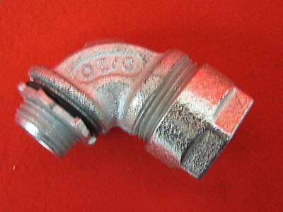 O-Z GEDNEY 1/2 INCH 90 DEG LIQUID TIGHT ELBOW,SOLD AS 1 LOT OF QTY 9