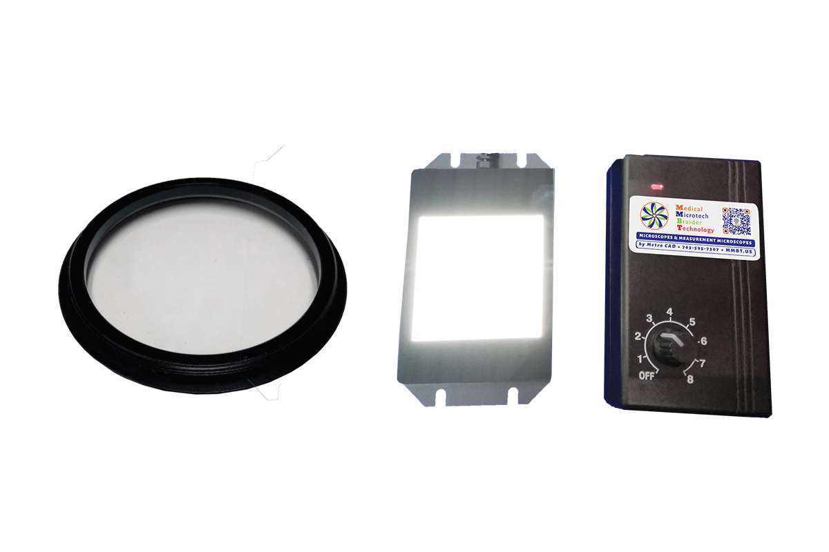 1x objective lens led rectangle backlight microscope accessory