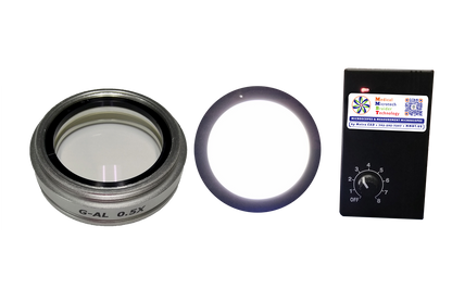 .5x splitter microscope objective-lens circle led backlight