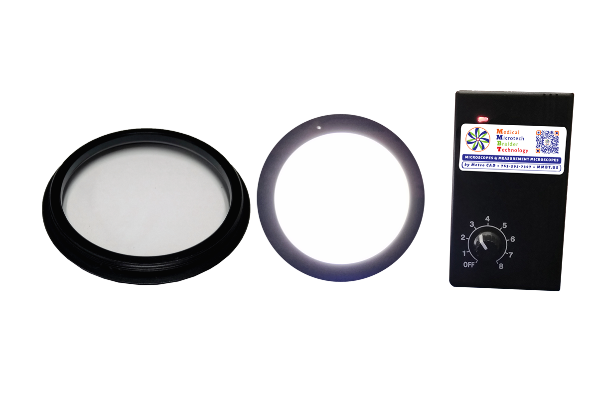 1x objective microscope lens circle led backlight