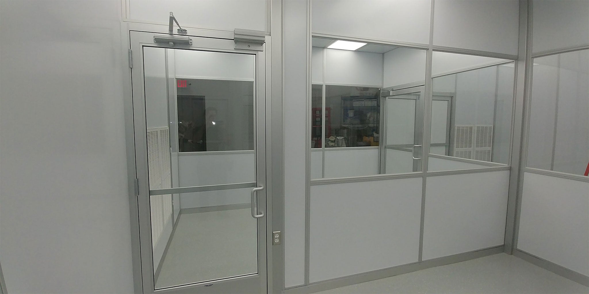 mmbt metro cad cleanroom room inside looking through door and windows to another room