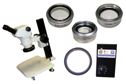 mmbt-unit-17-microscope-2x-.7x-.5x-objective-lenses-tilt-stand-circle-backlight