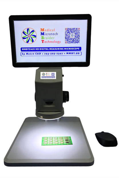 mmbtz45x-standard-digital-measuring-microscope-mmbt-logo-on-screen-circut-board-on-monitor-base