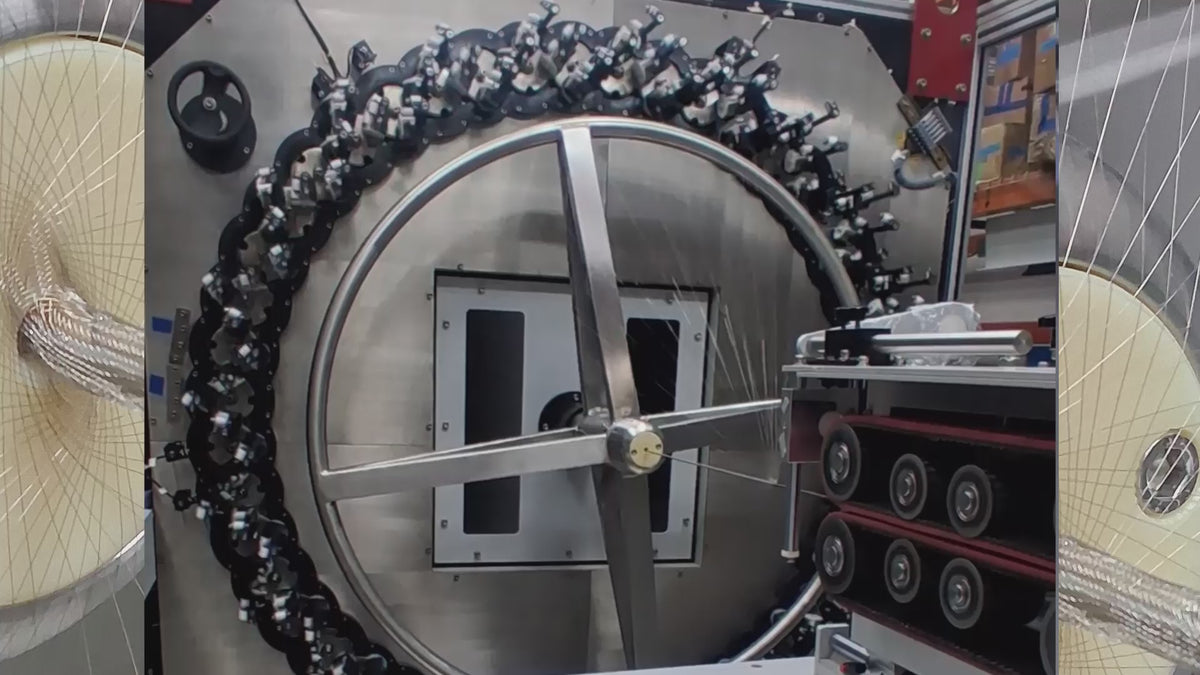 Load video: mmbt 96 carrier horizontal quiet fine wire braider with black precision carriers