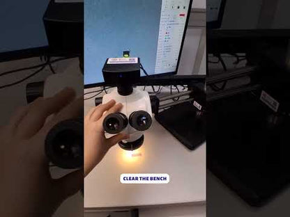 Dual Arm Boom Stand LED HDMI Microscope Unit 16 | 50X - 200X | 10X eye | 1X Lens