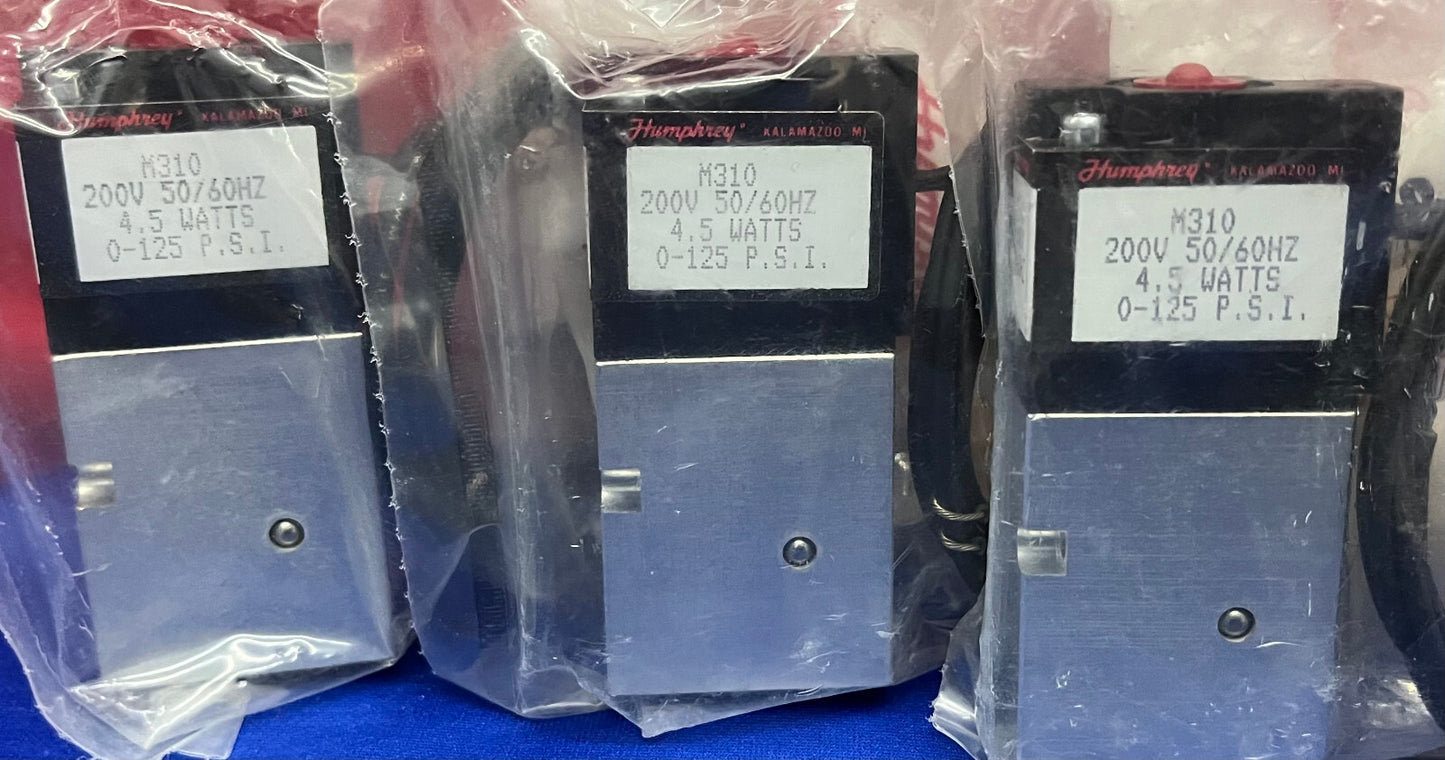 1 LOT - HUMPHREY M310 SOLENOÏDEKLEP - AANTAL 2 - 120V EN AANTAL 4 - 200V