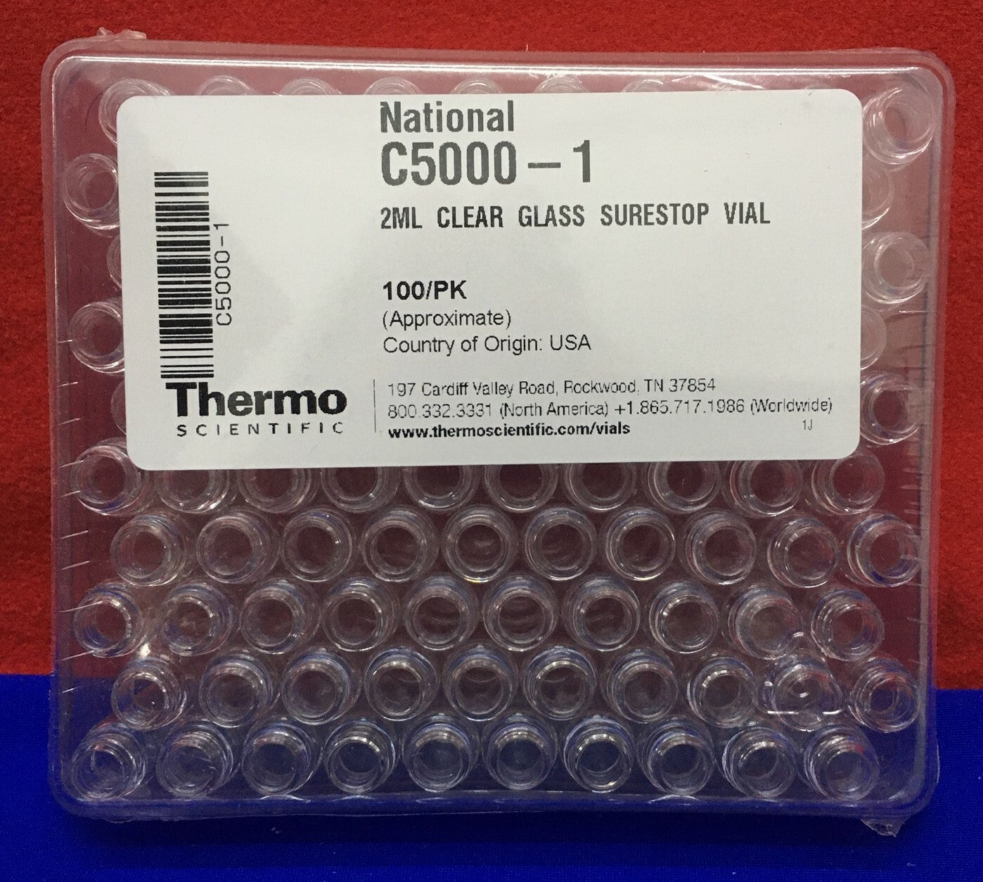 THERMO SCIENTIFIC C5000-1 / CANTIDAD 20 PAQUETES DE 100 VIALES TOTAL DE 2000 VIALES