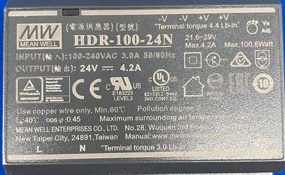 ALIMENTATORE MEAN WELL HDR-100-24N