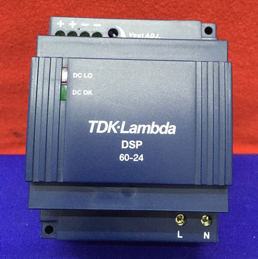 Alimentador de carril DIN TDK-LAMBDA DSP60-24 / DSP 60-24 / DSP60 SERIES 