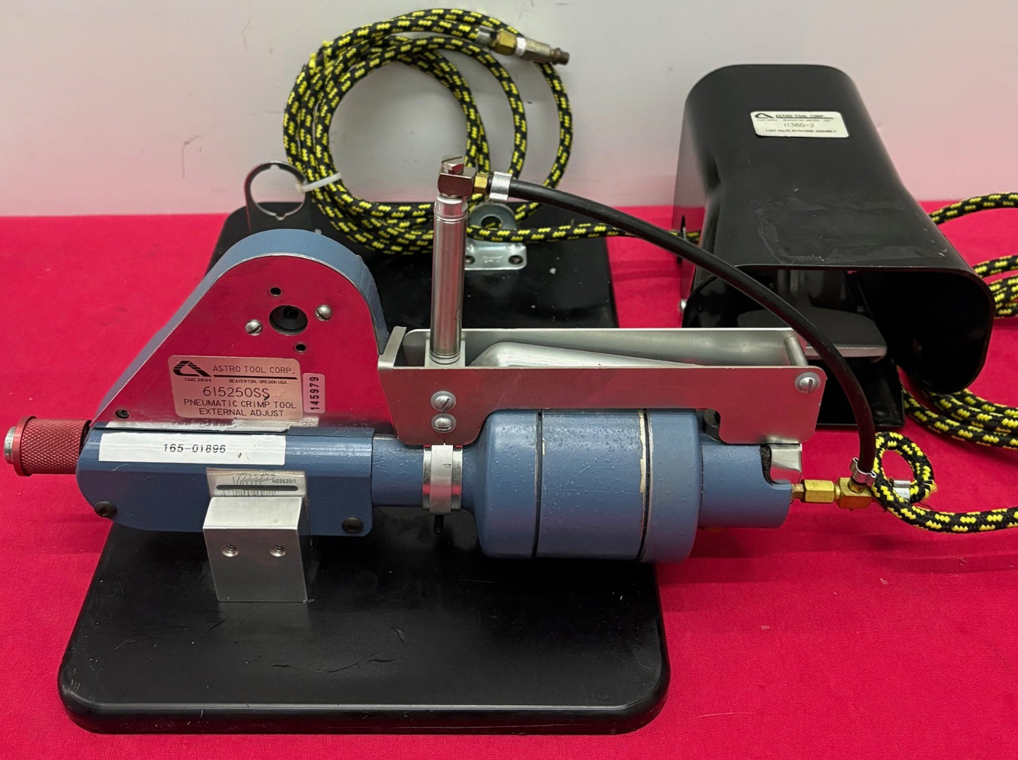 ASTRO TOOL 615250SS PNEUMATIC CRIMP TOOL w/FOOT PEDAL