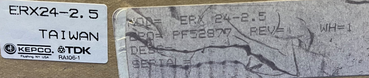 TDK KEPCO NETZTEIL ERX24-2.5 EINGANG:AC115/230V,1.6/0.9A,50/60HZ AUSGANG:DC24