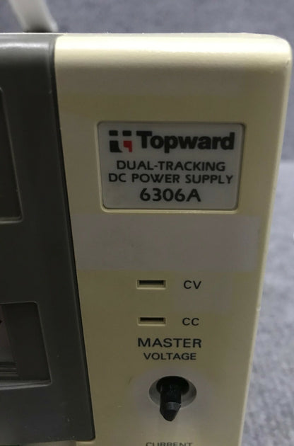 TOPWARD 6306A DC 6 AMP DUAL TRACKING DC POWER SUPPLY 115V 1PH 60HZ 8AMPS