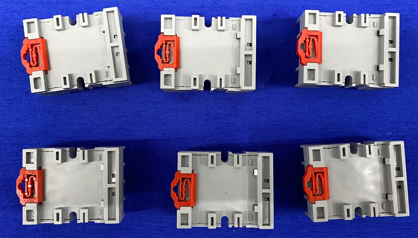 1 LOTTO QTY 6 - ZOCCOLO RELÈ MONTATO SU GUIDA DIN DAYTON ® 5X852M 