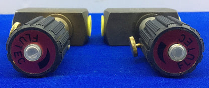 1 LOT HOEVEELHEID VAN 2 - FLUTEC DRV-08-01.1/0 / DRV080110 STROOMREGELKLEP 1/4"