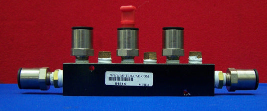 COLLETTORE ARIA LEGRIS A 8 PORTE CON TUBO LEGRIS DA 1/2" RACCORDI ISTANTANEI