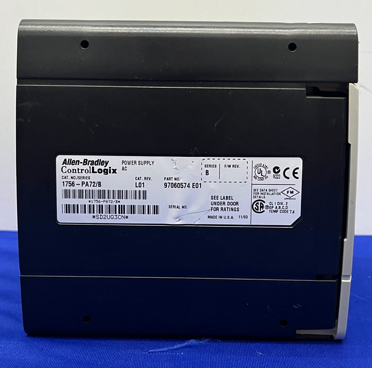 Allen-Bradley AB CONTROLLOGIX 1756-PA72/B SER B ALIMENTAZIONE CA - PARTI/RIPARAZIONE
