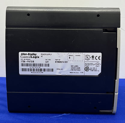 Allen-Bradley AB CONTROLLOGIX 1756-PA72/B SER B ALIMENTAZIONE CA - PARTI/RIPARAZIONE
