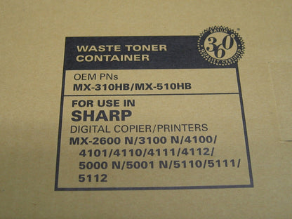 RÉCIPIENT DE TONER USÉ KATUN 37669 POUR COPIEURS/IMPRIMANTES NUMÉRIQUES SHARP