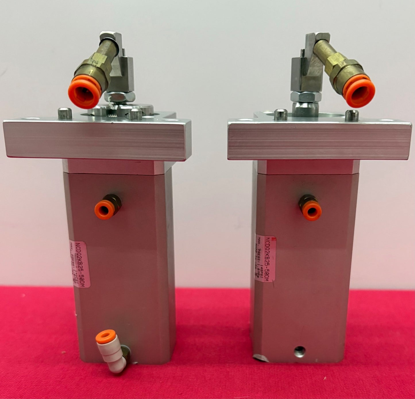 SMC NCDQ2KB25-50DM COMPACT NON-ROTATING DOUBLE-ACTING PNEUMATIC CYLINDER - QTY 2