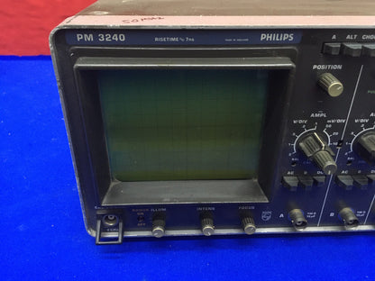 PHILIPS 50 MHZ OSCILLOSCOPIO A DOPPIO CANALE AMPLIFICATORI VERTICALI PM 3240 - PARTI 