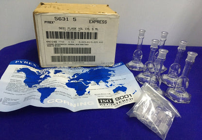PYREX ® / CORNING 5631 / 5631 5 / 5631-5 BOTTIGLIA VOLUME CILINDRICO 5 MIL INCLUDE QTY 6