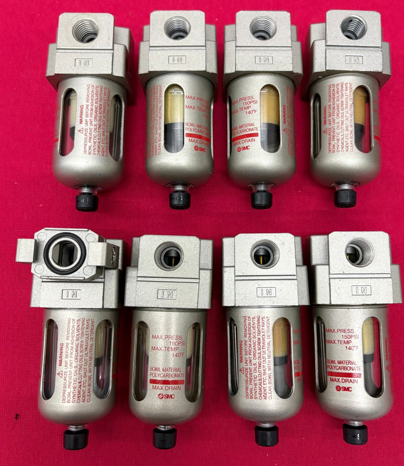 SMC AFM20-N02-CZ MODULAR PNEUMATIC MIST SEPARATOR 150PSI MAX - 1 LOT QTY 8