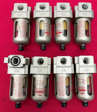 SMC AFM20-N02-CZ MODULAR PNEUMATIC MIST SEPARATOR 150PSI MAX - 1 LOT QTY 8