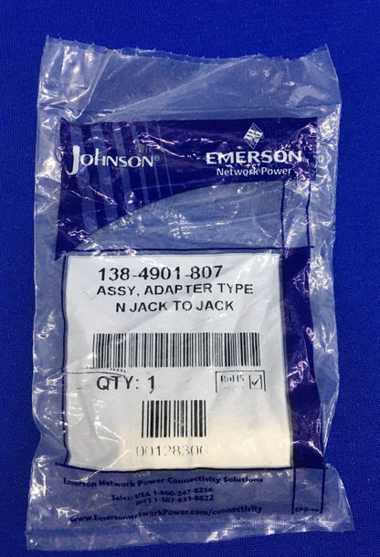 JOHNSON 138-4901-807 ASSY ADAPTER TYPE N JACK NAAR JACK