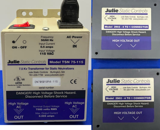 SYSTÈME DE NETTOYAGE DE BANDE NEUTRO-VAC SIMCO STATIC CONTROL MODÈLE NWS 12" - PIÈCES/RÉPARATION