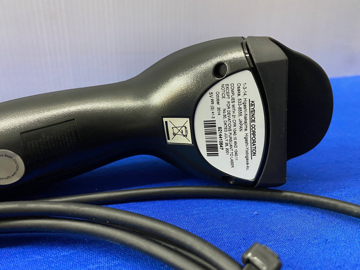 KEYENCE BL-N70 SERIES BL-N70RKE HAND-HELD LASER BARCODE READER WITH MANUAL
