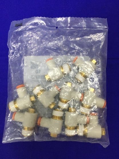 1 Paket mit 10 Stück – SMC KQ2V07-35AS-Armaturen, Uni-Außengewinde, Winkelstück 