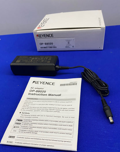 KEYENCE OP-88020 AC ADAPTOR POWER SUPPLY & OP-99022 AC CABLE
