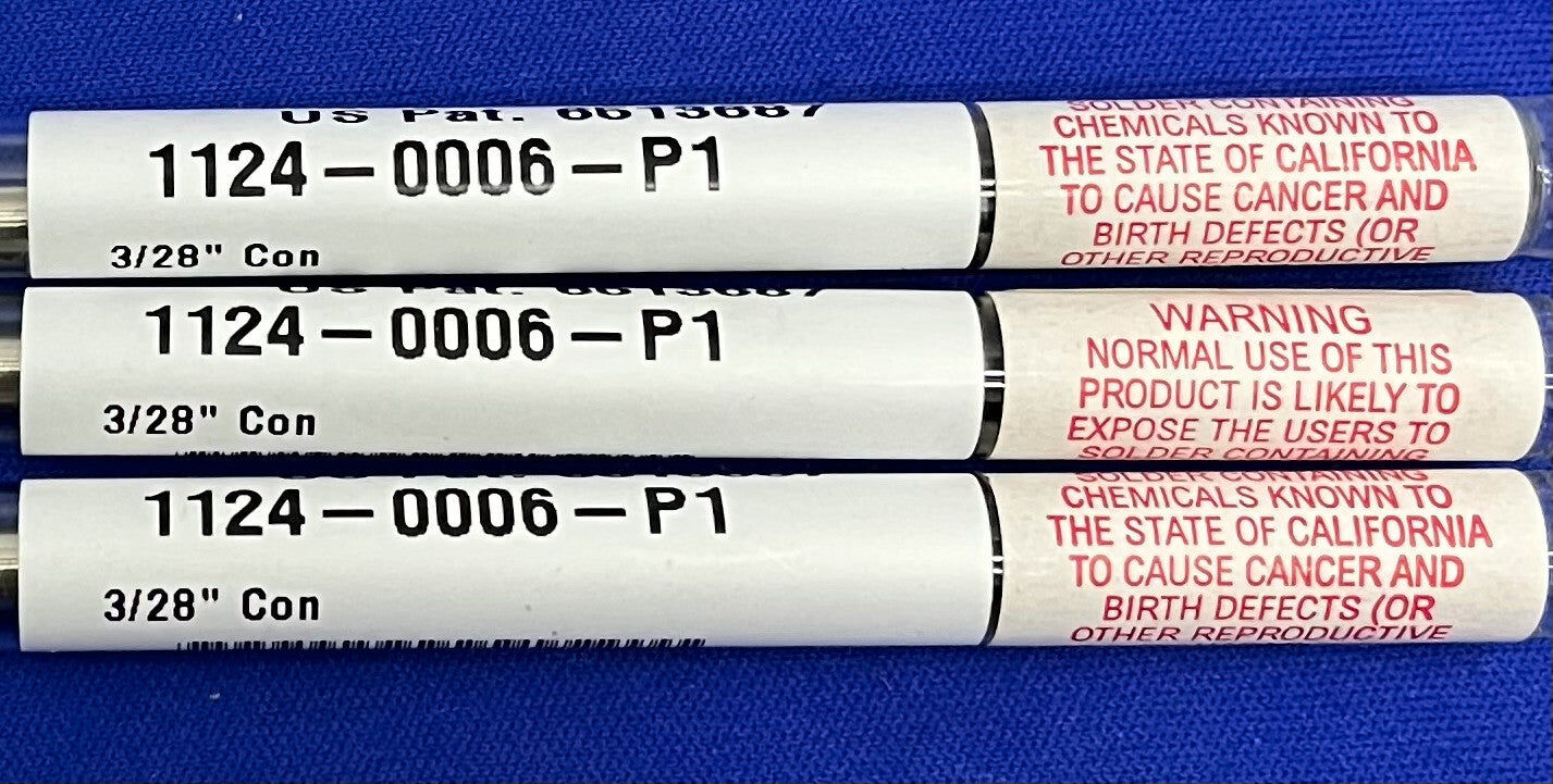 PACE 1124-0006-P1 PUNTA ESTESA PER SALDATURA CONICA AFFILATA 3/28” - 1 LOTTO QTY 3 