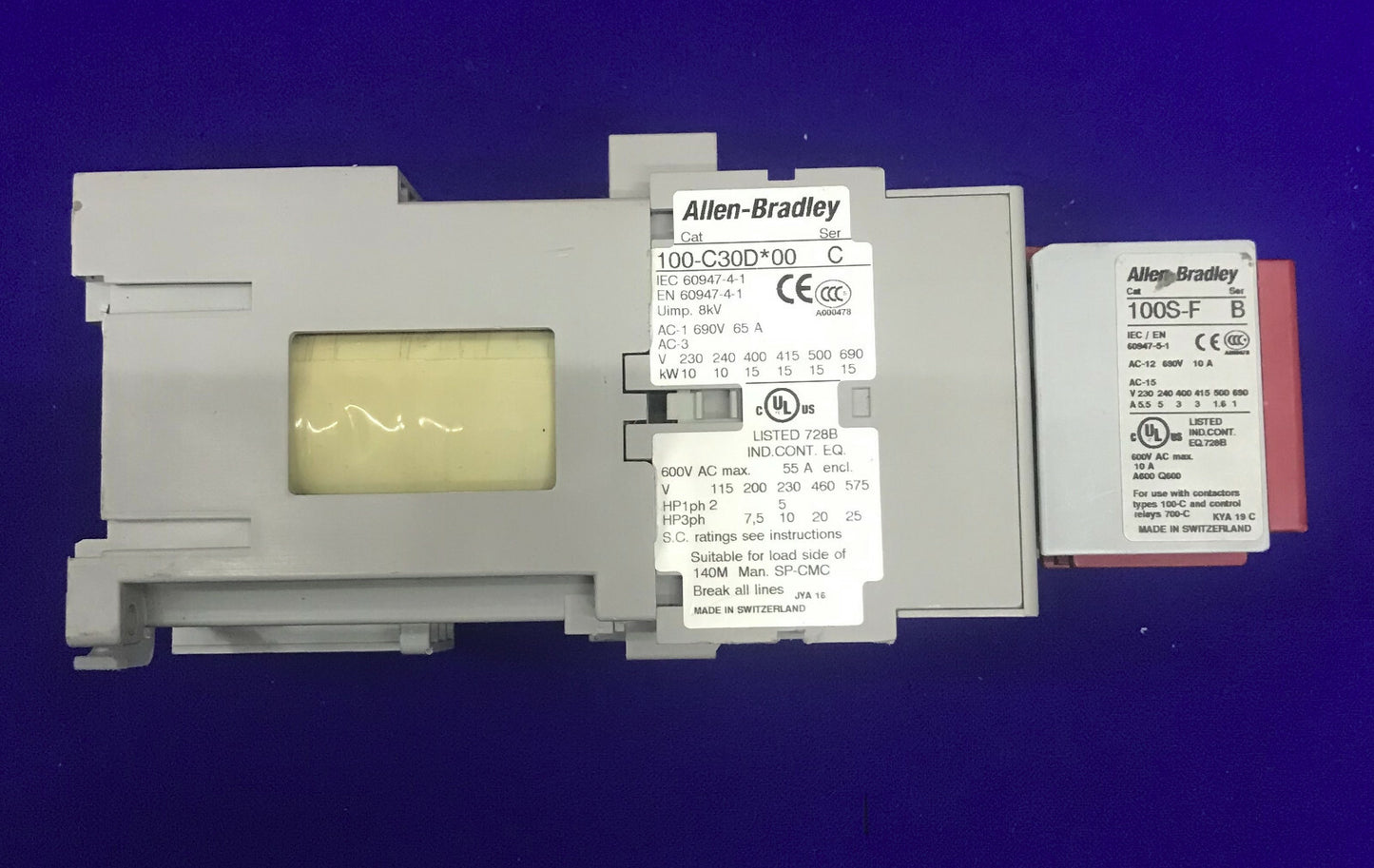 Allen-Bradley / Allen Bradley AB 100S-C30ZJ14C CONTATTORE DI SICUREZZA COMPLETO DEL DISPOSITIVO