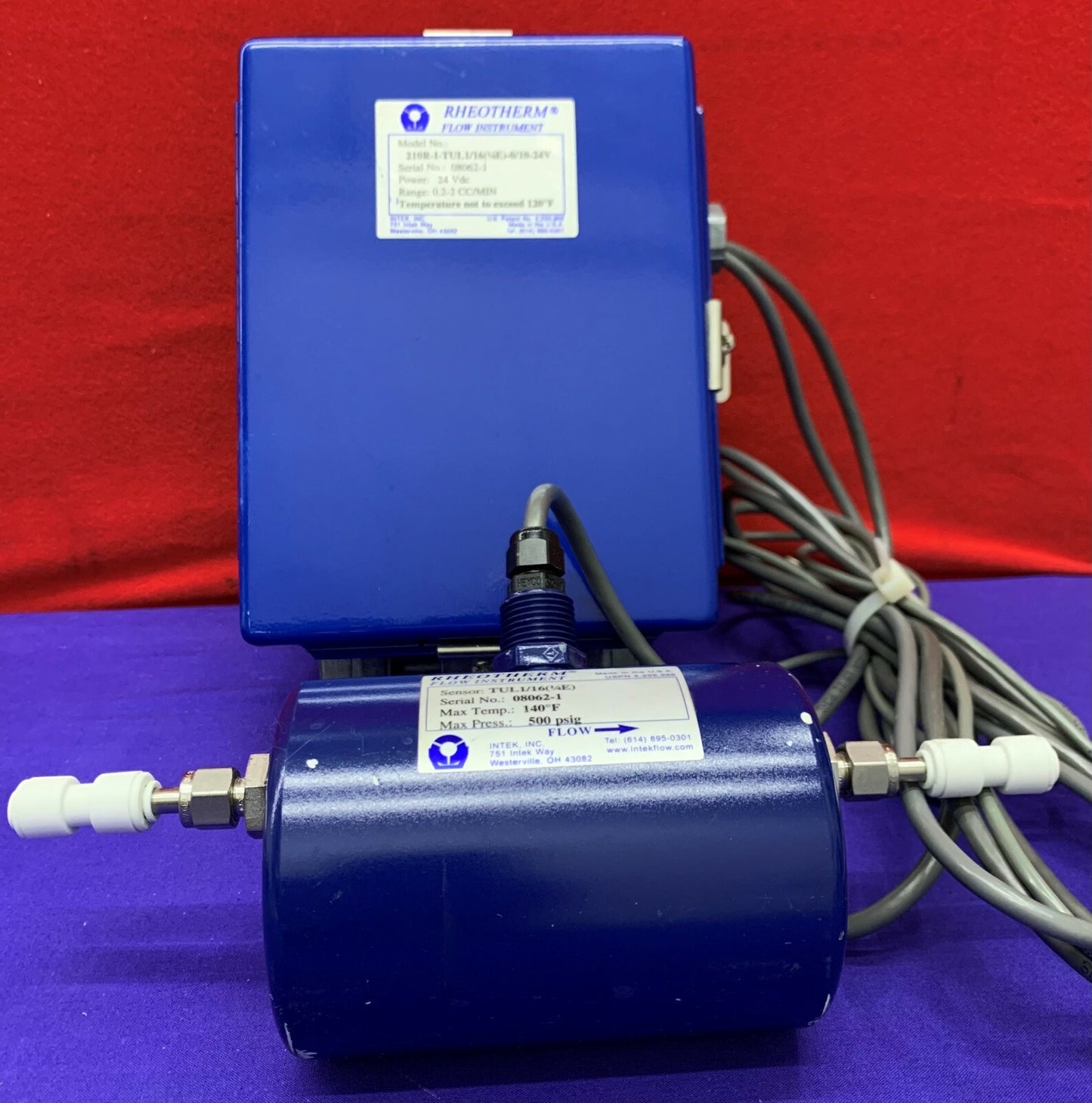 Intek Rheotherm 210R-T-UL1/16(1/4E)-0/10-24V &amp; TUL1/16(1/4E) Durchflussmesser 