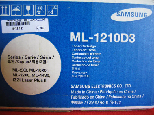 Cartouche de toner Samsung ML-1210-D3/SEE SN QE21BSAP300045. Boîte ouverte pour inspection.