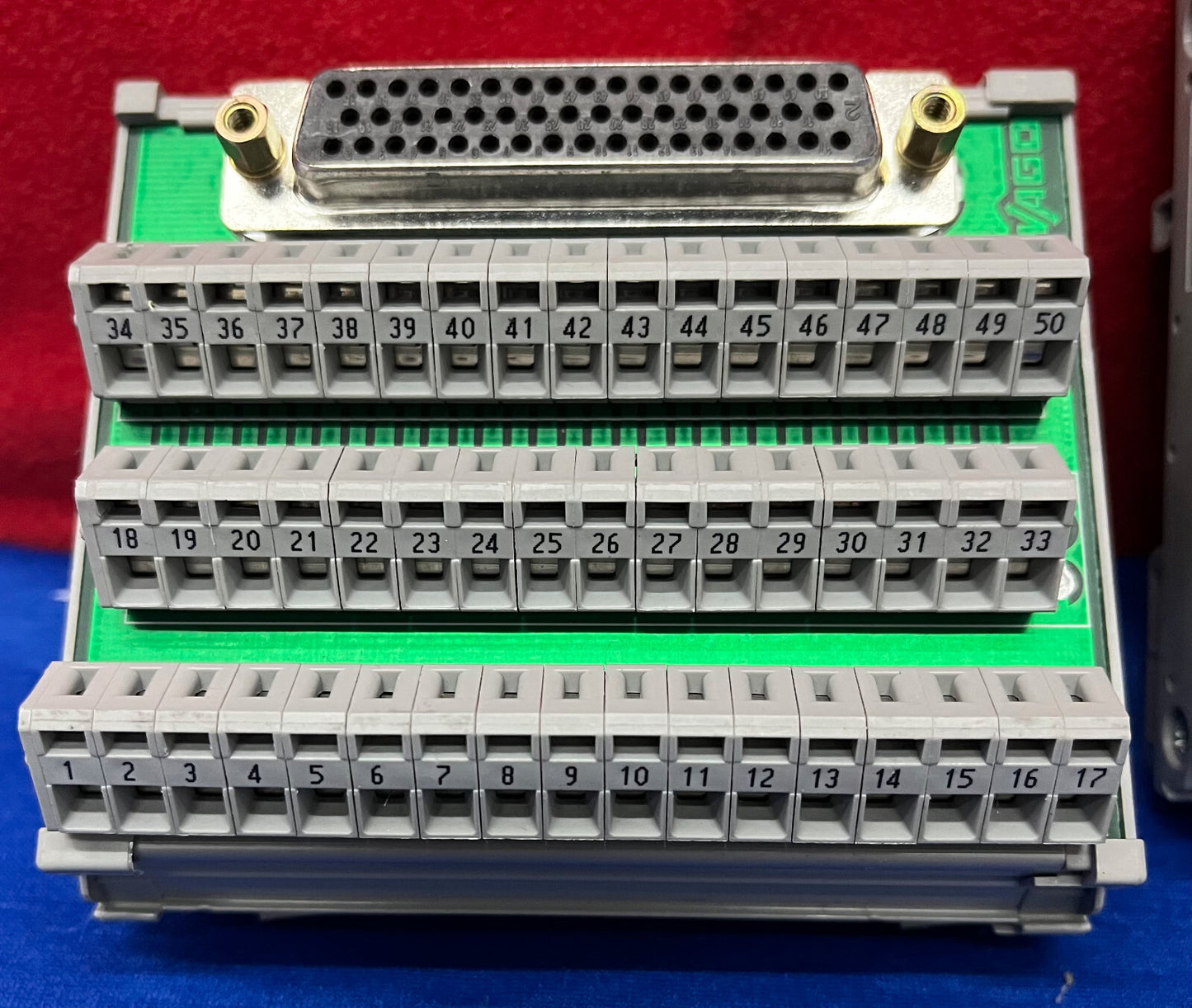 1 ロット数量 3 - WAGO 50 ピン DIN レール マウント ターミナル ブロック