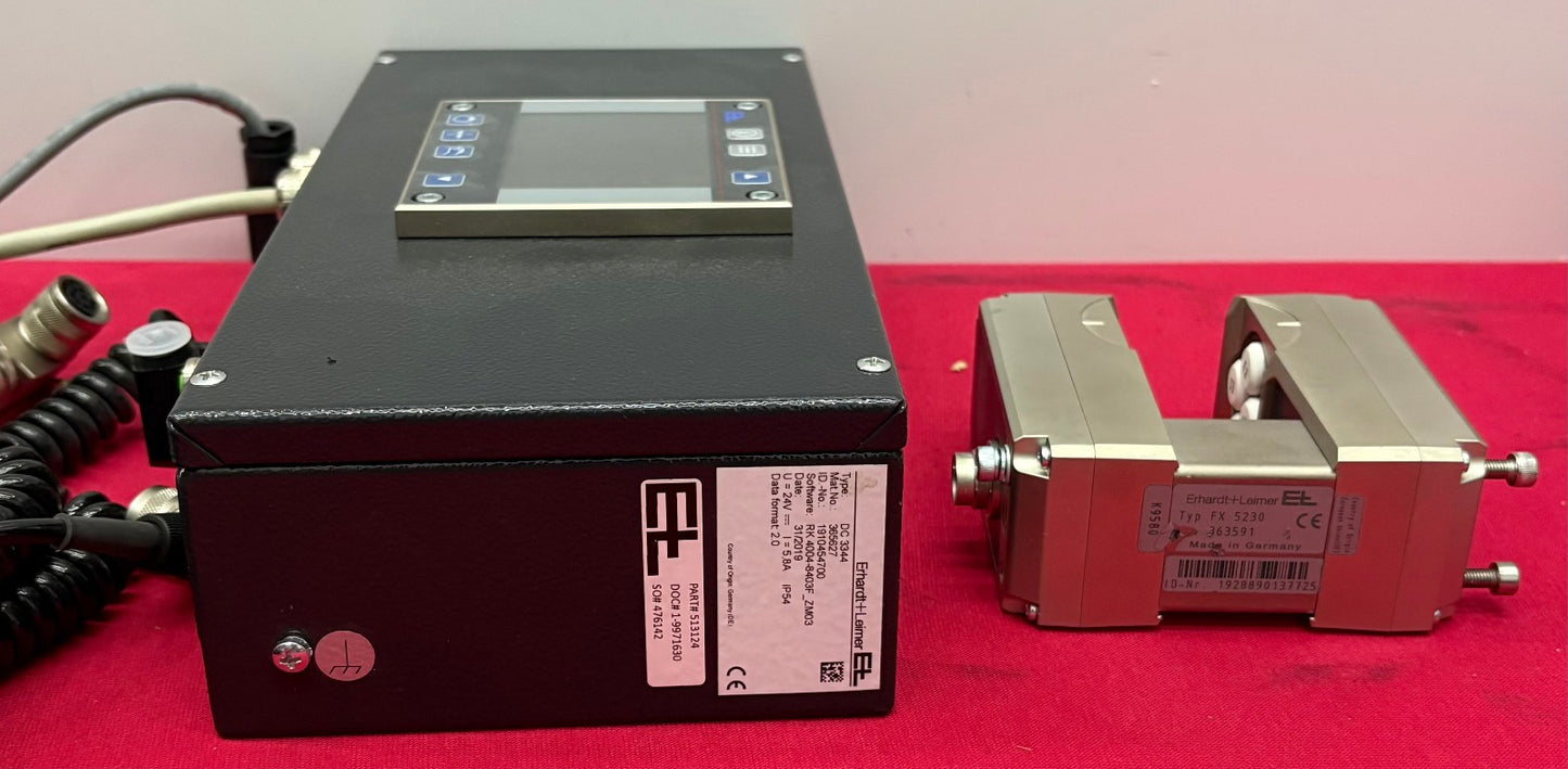 ERHARDT+LEIMER FX5230 ULTRASONIC EDGE SENSOR & DC3344 POSITION CONTROLLER PARTS