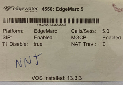 Edgewater Network 4550 Series 120-4550-01-D
