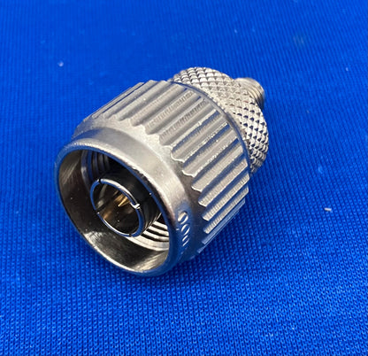 ADAPTER COAXIAL CONNECTOR N PLUG, MALE PIN TO SMA JACK, FEMALE SOCKET 50 OHMS
