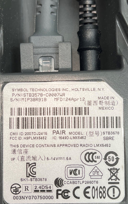 SYMBOL MOTOROLA バーコード スキャナー LS3578-FZ2005WR 充電クレードル付き