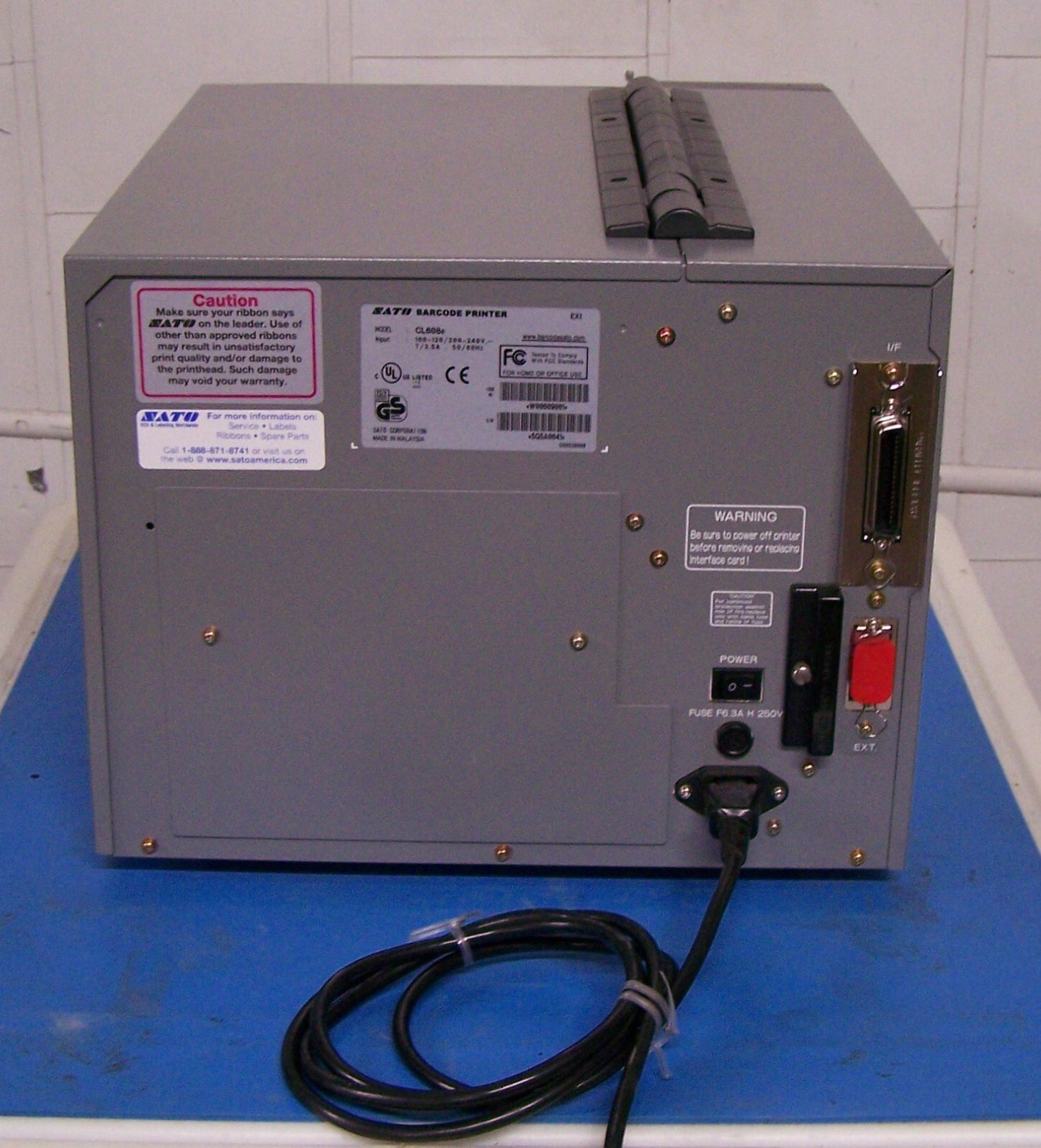 SATO CL608e BARCODE PRINTER - ITEM FOR PARTS/REPAIR