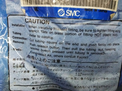 1 CONFEZIONE DA 10 RACCORDI - RACCORDO CONNETTORE FEMMINA SMC KQ2F11-37 / NKQHJ07 