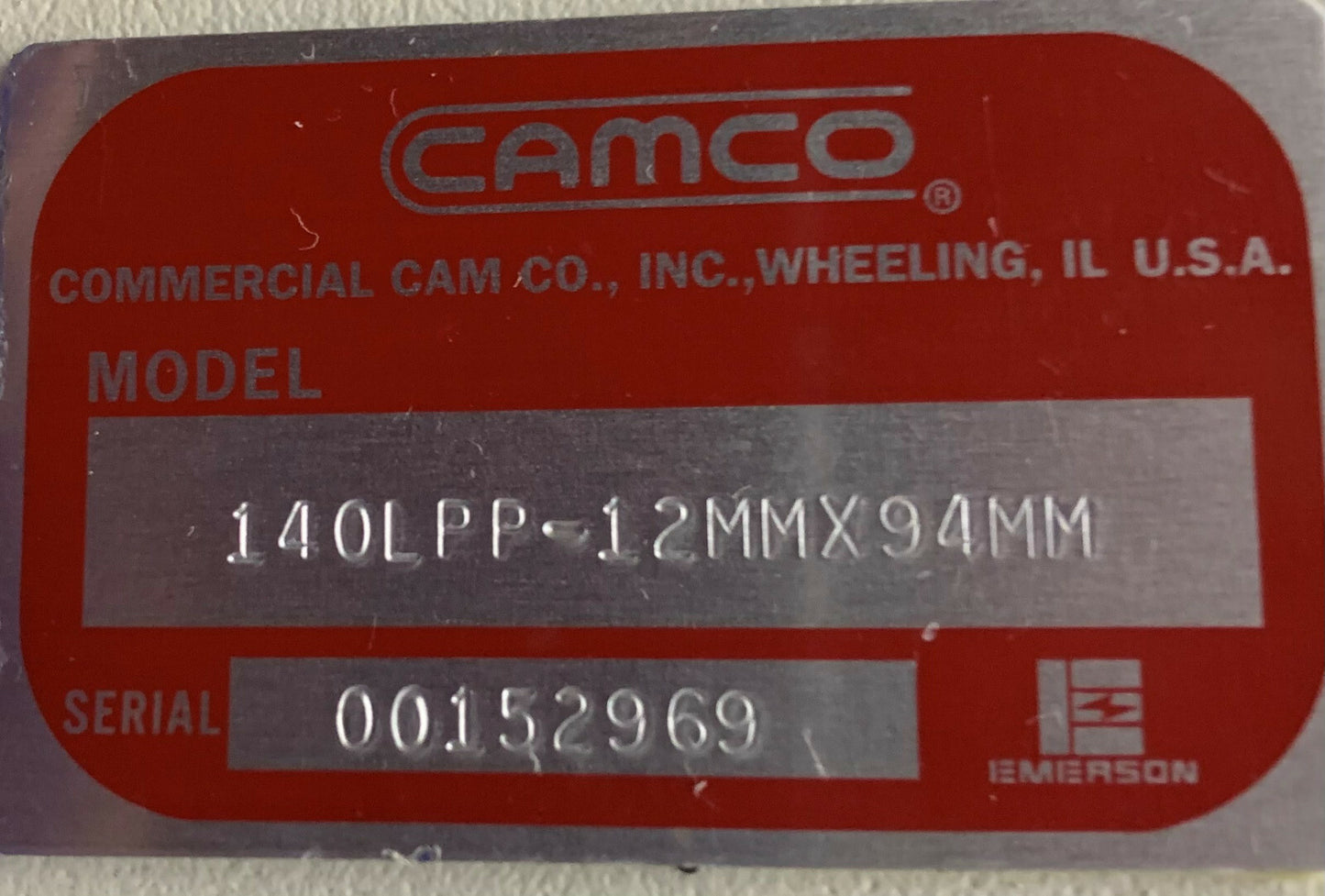 CAMCO 140LPP Onderdelenbehandelaar 140LPP-12MMX94MM - GEEN CONTROLLERS INBEGREPEN